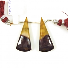 Mookaite Jasper Drops Conical Shape 31x14mm Drilled Beads Matching Pair