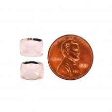 Morganite Cushion Shape 10x8mm Matched Pair Approximately 4.7 Carat