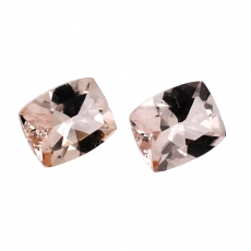 Morganite Cushion Shape 10x8mm Matched Pair Approximately 4.7 Carat