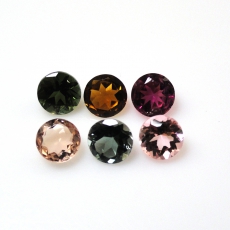 Multi Color Tourmaline Round 5.50mm Approximately 3.80 Carat