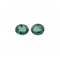 Natural Color Change Alexandrite Oval 4.75x4mm Matching Pair Approximately 0.78 Carat