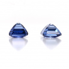 Nigerian Blue Sapphire Emerald Cut 7x5mm Matching Pair Approximately 2.30 Carat