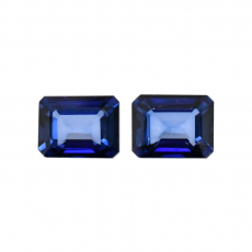 Nigerian Blue Sapphire Emerald Cut 8x6mm  1 Piece Approximately 1.75Carat