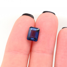 Nigerian Blue Sapphire Emerald Cut 8x6mm Single Piece 1.85 carat