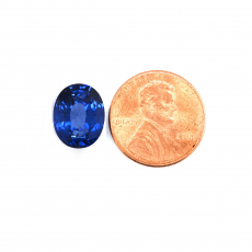 Nigerian Blue Sapphire Oval 10x8mm Single Piece Approximately 3.59 Carat