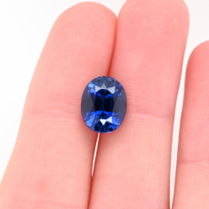 Nigerian Blue Sapphire Oval 10x8mm Single Piece Approximately 4.42 Carat