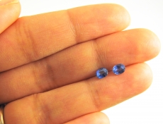 Nigerian Blue Sapphire Oval 5x4mm Approximately 0.88 Carat Matching Pair