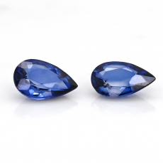 Nigerian Blue Sapphire Pear 6x4mm Approximately 0.89 Carat Matching Pair