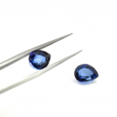 Nigerian Blue Sapphire Pear Shape 10x8mm Matching Pair Approximately 7.94 Carat