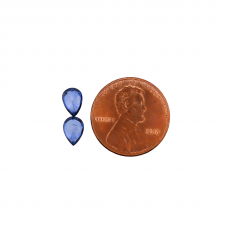 Nigerian Blue Sapphire Pear Shape 7x5mm Matching Pair Approximately 1.40 Carat