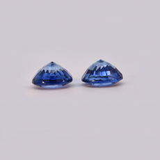 Nigerian Blue Sapphire Round 10mm Matching Pair Approximately 10.22 Carat