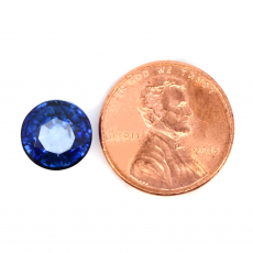 Nigerian Blue Sapphire Round 10mm Single Piece Approximately 5.87 Carat