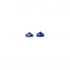 Nigerian Blue Sapphire Round 5mm Matching Pair Approximately 1.15 Carat