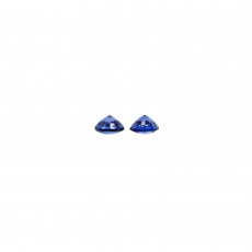 Nigerian Blue Sapphire Round 7mm Matching Pair Approximately 3.45 Carat