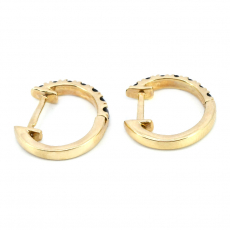 Nigerian Sapphire 0.51 Carat Hoops Earring In 14K Yellow Gold