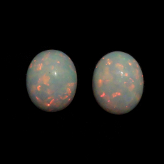 Opalite Cab Oval 12X10X5mm Matching Pair Approximately 4 Carat