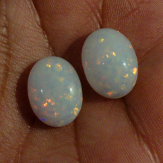 Opalite Cab Oval 14X10X6mm Matching Pair Approximately 4.50 Carat