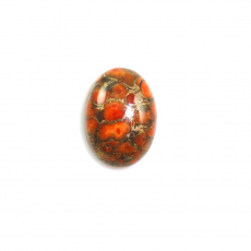 Orange Copper Turquoise Cab Oval 18X13mm Approximately 10 Carat