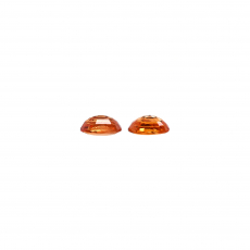 Orange Sapphire Oval 6x4mm Matching Pair Approximately 1.25 Carat