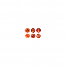 Orange Sapphire Round 3.1mm Approximately 0.85 Carat