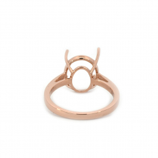 Oval 12x10mm Ring Semi Mount in 14K Rose Gold