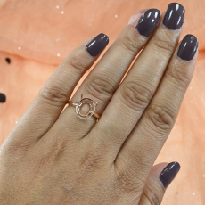 Oval 12x10mm Ring Semi Mount in 14K Rose Gold
