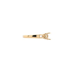 Oval 7x5mm Ring Semi Mount in 14K Yellow Gold with Accent Diamonds (RG1128)