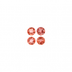 Padparadscha Sapphire Round 3.75mm Approximately 1 Carat