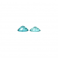 Paraiba Color Apatite Oval 10x8mm Matching Pair Approximately 5.20 Carat