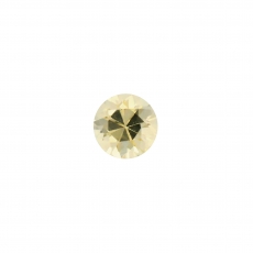 Pastel Yellow Untreated Sapphire Round 4.8mm Single Piece 0.60 Carat