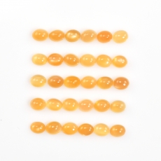 Peach Moonstone Cab Oval 5x4mm Approximately 10 Carat