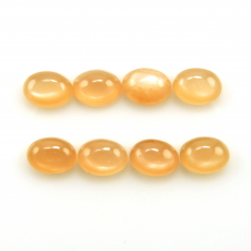 Peach Moonstone Cab Oval 8X6mm Approximately 10 Carat