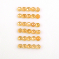 Peach Moonstone cab Round 3mm Approximately 3 Carat