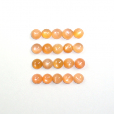 Peach Moonstone Cab Round 5mm Approximately 10 Carat