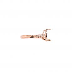Pear Shape 10x8mm Ring Semi Mount in 14K Rose Gold with Accent Diamonds (RG1460)