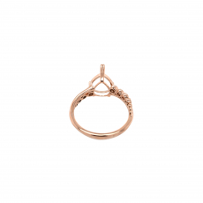 Pear Shape 10x8mm Ring Semi Mount in 14K Rose Gold With Diamond Accents (RG1460)