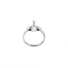 Pear Shape 9x7mm Ring Semi Mount In 14k White Gold With Accent Diamonds (rg1470)