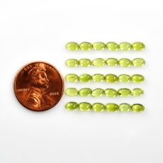 Peridot Cab Oval 5x3mm Approximately 8 Carat