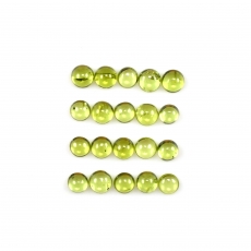 Peridot Cabs Round 4.5mm Approximately 8.00 Carat