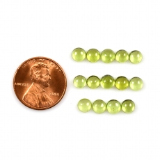 Peridot Cabs Round 5mm Approximately Total 8 Carat