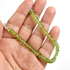 Peridot Drops Round Shape 6mm Accent Beads 6 Inch Line