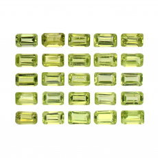 Peridot Emerald Cut 5x3mm Approximately 8 Carat