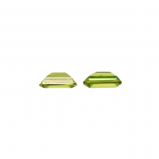 Peridot Emerald Cut 9x7mm Matching Pair Approximately 4 Carat