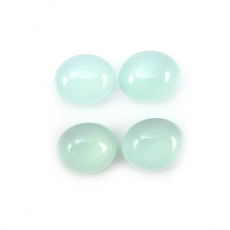 Peruvian Chalcedony Cab Oval 11X9mm Approximately 13 Carat.