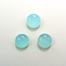 Peruvian Chalcedony Cab Round 10mm Approximately 10 Carat.