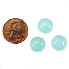 Peruvian Chalcedony Cab Round 11mm Approximately 14 Carat
