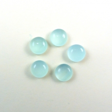 Peruvian Chalcedony Cab Round 9mm Approximately 14 Carat.