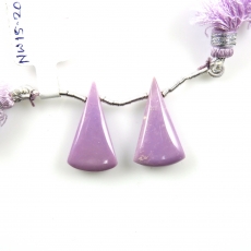 Phosphosiderite Drops Conical Shape 22x13mm Drilled Beads Matching Pair