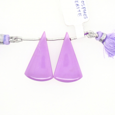 Phosphosiderite Drops Conical Shape 30x18mm Drilled Beads Matching Pair