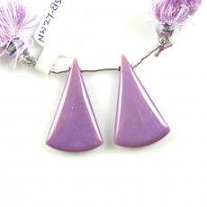Phosphosiderite Drops Conical Shape 31x19mm Drilled Beads Matching Pair